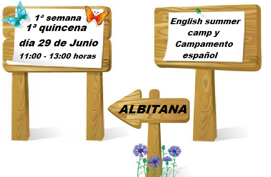Entrada campamento de verano ingles y español 1ª semana y 1ª quincena